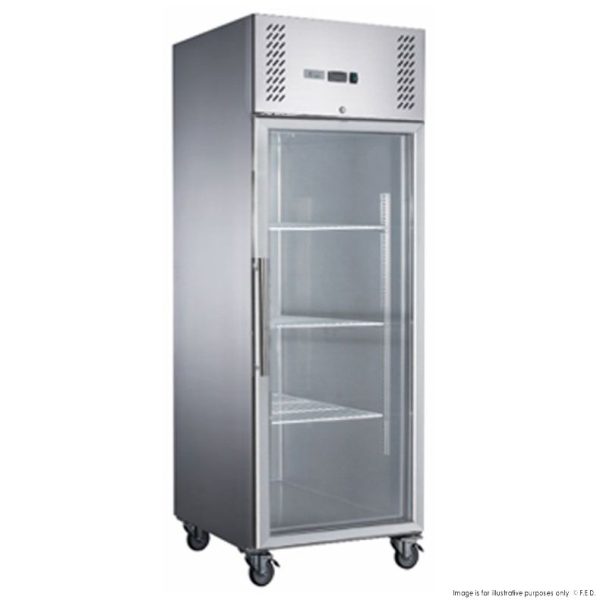 FED-X S/S Full Glass Door Upright Freezer - XURF600G1V  <BR> $3690 ( excl gst ) <BR> Budget Model