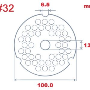 # 32 Mincer Plate Spec